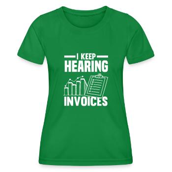 Funny tax advisor accountant gift - Women's Functional T-Shirt - kelly green - Front - AI Model Female 172 dark (172cm)