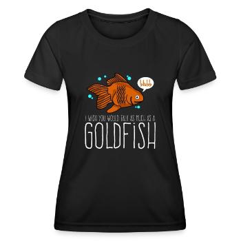 Goldfish Talking Gold Fish - Frauen Funktions-T-Shirt - Schwarz - Vorne - AI Model Female 172 light (172cm)