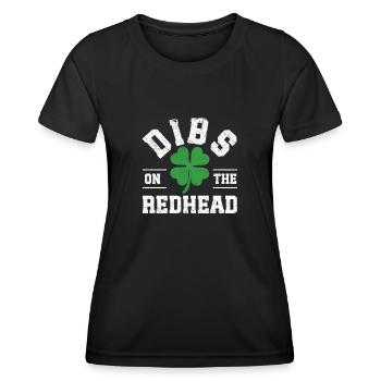 Dibs Sur La Rousse Drôle De Trèfles St. Patrick’s - T-shirt sport Femme - noir - Devant - AI Model Female 172 light (172cm)