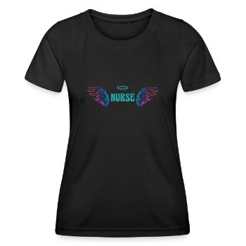 Krankenpflegerin Gesundheits- Pflegekraft - Frauen Funktions-T-Shirt - Schwarz - Vorne - AI Model Female 172 light (172cm)