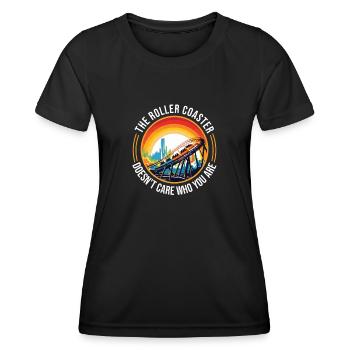 Freizeitpark Jahrmarkt Rummelplatz Kirmes - Frauen Funktions-T-Shirt - Schwarz - Vorne - AI Model Female 172 light (172cm)