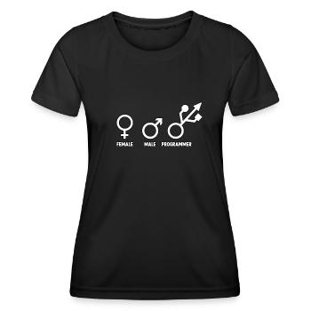 Entwickler Admin Coder Programmierer Informatiker - Frauen Funktions-T-Shirt - Schwarz - Vorne - AI Model Female 172 light (172cm)