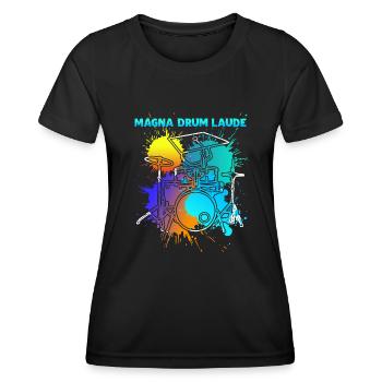 Drum Drummer Drums Drumset - Frauen Funktions-T-Shirt - Schwarz - Vorne - AI Model Female 172 light (172cm)