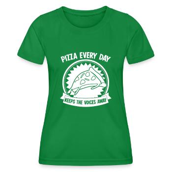 Pizzas Pizzaria Pizza - Women's Functional T-Shirt - kelly green - Front - AI Model Female 172 dark (172cm)