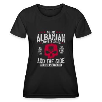 Albanian Flag Albanian Eagle Shqiponja - Women's Functional T-Shirt - black - Front - AI Model Female 172 light (172cm)