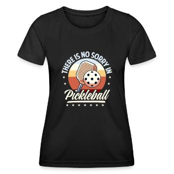 Il n’y a pas de regret au pickleball - T-shirt sport Femme - noir - Devant - AI Model Female 172 light (172cm)