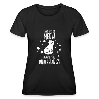 Propriétaire de chat motif chats fan propriétaire - T-shirt sport Femme - noir - Devant - AI Model Female 172 light (172cm)