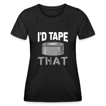Duct Tape Panzertape Handwerker Klebeband - Frauen Funktions-T-Shirt - Schwarz - Vorne - AI Model Female 172 light (172cm)