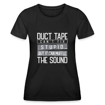Duct Tape Panzertape Handwerker Klebeband - Frauen Funktions-T-Shirt - Schwarz - Vorne - AI Model Female 172 light (172cm)