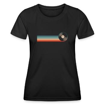 Collectionneur de disques vinyles - T-shirt sport Femme - noir - Devant - AI Model Female 172 light (172cm)