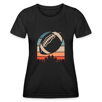American football - Women's Functional T-Shirt - black - Front - AI Model Female 172 light (172cm)