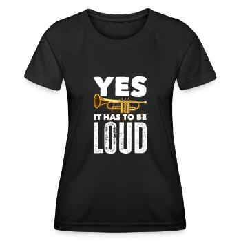 Trompete Trompeter Trompeten Spieler - Frauen Funktions-T-Shirt - Schwarz - Vorne - AI Model Female 172 light (172cm)