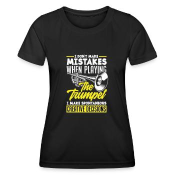 Trompete Trompeter Trompeten Spieler - Frauen Funktions-T-Shirt - Schwarz - Vorne - AI Model Female 172 light (172cm)