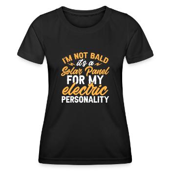 Bald Head Baldness Beard Bald Head - Women's Functional T-Shirt - black - Front - AI Model Female 172 light (172cm)