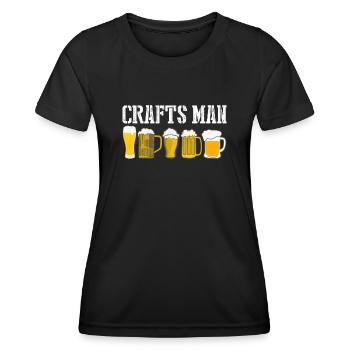 Craft beer brewing Hops Malt - Frauen Funktions-T-Shirt - Schwarz - Vorne - AI Model Female 172 light (172cm)