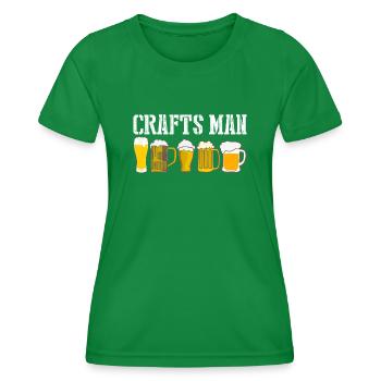Craft beer brewing Hops Malt - Women's Functional T-Shirt - kelly green - Front - AI Model Female 172 dark (172cm)