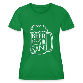 Beer Brewing Home Brewery Craft Beer - Women's Functional T-Shirt - kelly green - Front - AI Model Female 172 dark (172cm)