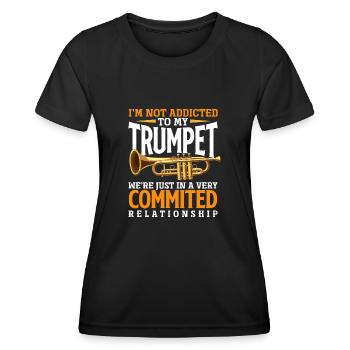 Trumpet Trumpeter Trumpet Player - Women's Functional T-Shirt - black - Front - AI Model Female 172 light (172cm)