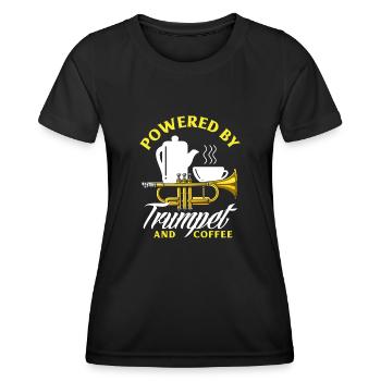 Trompete Trompeter Trompeten Spieler - Frauen Funktions-T-Shirt - Schwarz - Vorne - AI Model Female 172 light (172cm)