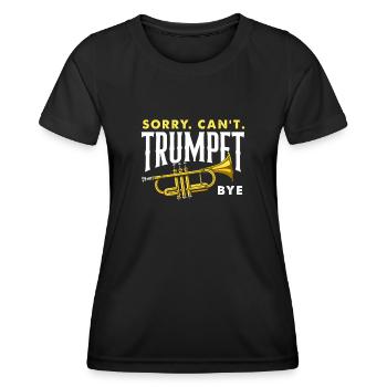 Trompete Trompeter Trompeten Spieler - Frauen Funktions-T-Shirt - Schwarz - Vorne - AI Model Female 172 light (172cm)