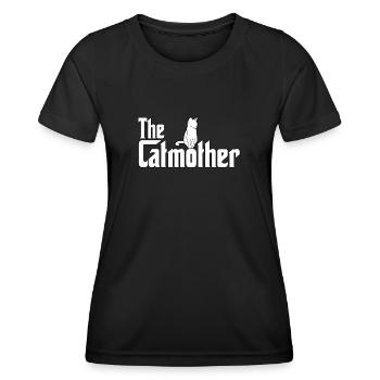 Funny cats owner cats mom parody cat - Women's Functional T-Shirt - black - Front - AI Model Female 172 light (172cm)