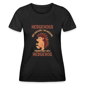 Les hérissons sont un excellent t-shirt - T-shirt sport Femme - noir - Devant - AI Model Female 172 light (172cm)