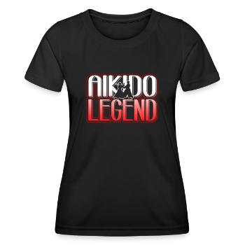 Aikido Aikido Legend - Women's Functional T-Shirt - black - Front - AI Model Female 172 light (172cm)