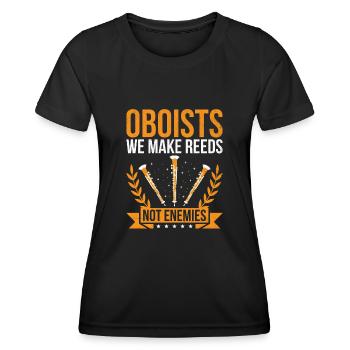 Oboist Oboe Basoonist Marching Band Instrumen - Frauen Funktions-T-Shirt - Schwarz - Vorne - AI Model Female 172 light (172cm)