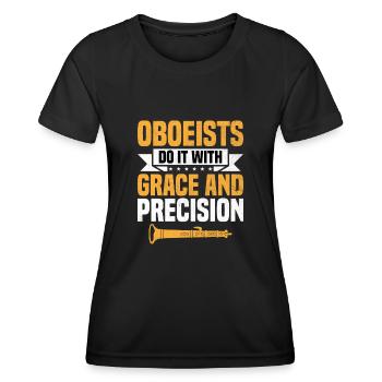 Oboe Player Oboe Basoonist Marching Band Instrumen - Women's Functional T-Shirt - black - Front - AI Model Female 172 light (172cm)