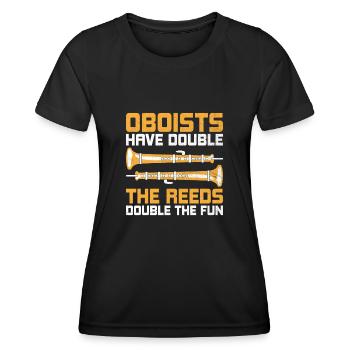 Oboe Player Oboe Basoonist Marching Band Instrumen - Women's Functional T-Shirt - black - Front - AI Model Female 172 light (172cm)