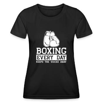 Boxer Boxing Gloves Amateur Boxing - Frauen Funktions-T-Shirt - Schwarz - Vorne - AI Model Female 172 light (172cm)