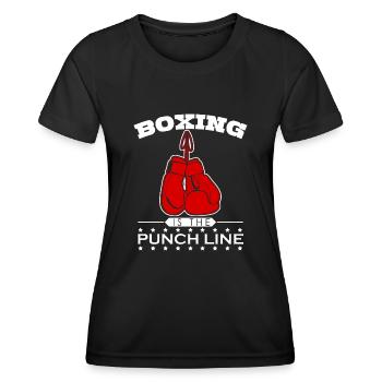 Boxing Gloves Boxer Punching Bag - Women's Functional T-Shirt - black - Front - AI Model Female 172 light (172cm)