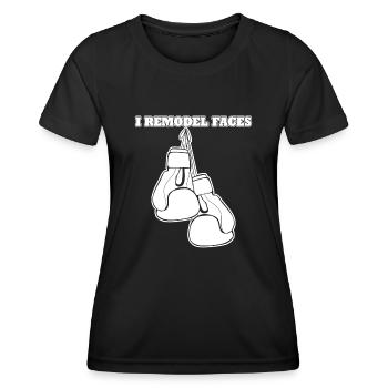 Boxer Joke Boxing Gloves - Frauen Funktions-T-Shirt - Schwarz - Vorne - AI Model Female 172 light (172cm)