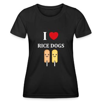 Mais Hundefutter - Frauen Funktions-T-Shirt - Schwarz - Vorne - AI Model Female 172 light (172cm)
