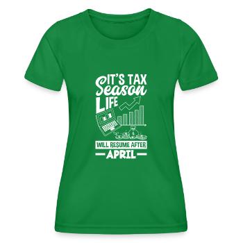 Funny Tax Advisor Accountant Gift - Women's Functional T-Shirt - kelly green - Front - AI Model Female 172 dark (172cm)