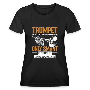 Trompete Trompeter Trompeten Spieler - Frauen Funktions-T-Shirt - Schwarz - Vorne - AI Model Female 172 light (172cm)