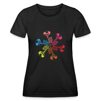 Trompete Trompeter Trompeten Spieler - Frauen Funktions-T-Shirt - Schwarz - Vorne - AI Model Female 172 light (172cm)