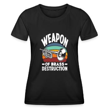 Trompete Trompeter Trompeten Spieler - Frauen Funktions-T-Shirt - Schwarz - Vorne - AI Model Female 172 light (172cm)