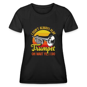 Trompete Trompeter Trompeten Spieler - Frauen Funktions-T-Shirt - Schwarz - Vorne - AI Model Female 172 light (172cm)