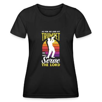 Trompete Trompeter Trompeten Spieler - Frauen Funktions-T-Shirt - Schwarz - Vorne - AI Model Female 172 light (172cm)