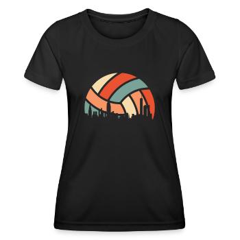 Volley-ball Volley-ball - T-shirt sport Femme - noir - Devant - AI Model Female 172 light (172cm)