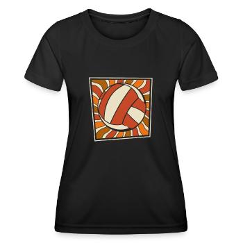 Volley-ball Volley-ball - T-shirt sport Femme - noir - Devant - AI Model Female 172 light (172cm)
