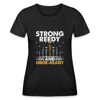Oboe Player Oboe Basoonist Marching Band Instrumen - Women's Functional T-Shirt - black - Front - AI Model Female 172 light (172cm)