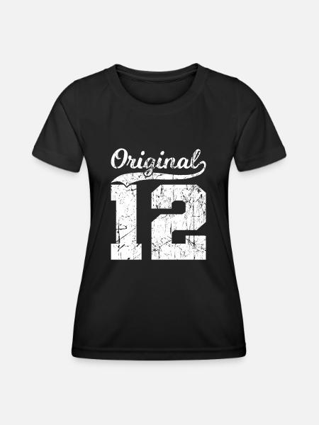 12 Original 12 Jahren Junge Mädchen Geburtstag - Frauen Funktions-T-Shirt - Schwarz