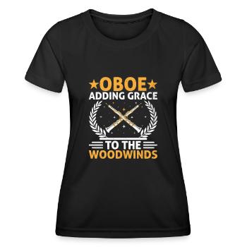 Oboe Player Oboe Basoonist Marching Band Instrumen - Women's Functional T-Shirt - black - Front - AI Model Female 172 light (172cm)