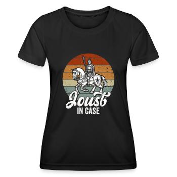 Joute Chevalier Médiéval Renaissance Chevaliers Armure - T-shirt sport Femme - noir - Devant - AI Model Female 172 light (172cm)