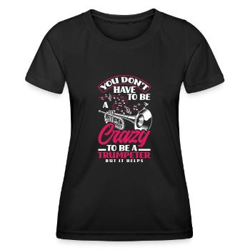 Trompete Trompeter Trompeten Spieler - Frauen Funktions-T-Shirt - Schwarz - Vorne - AI Model Female 172 light (172cm)