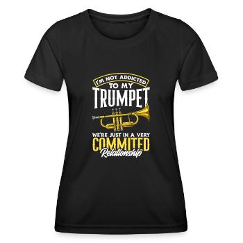 Trumpet Trumpeter Trumpet Player - Women's Functional T-Shirt - black - Front - AI Model Female 172 light (172cm)