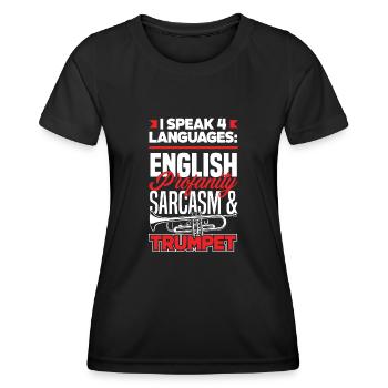 Trumpet Trumpeter Trumpet Player - Women's Functional T-Shirt - black - Front - AI Model Female 172 light (172cm)