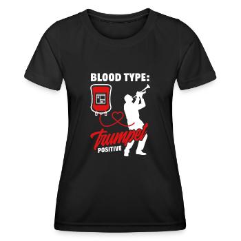 Trompete Trompeter Trompeten Spieler - Frauen Funktions-T-Shirt - Schwarz - Vorne - AI Model Female 172 light (172cm)